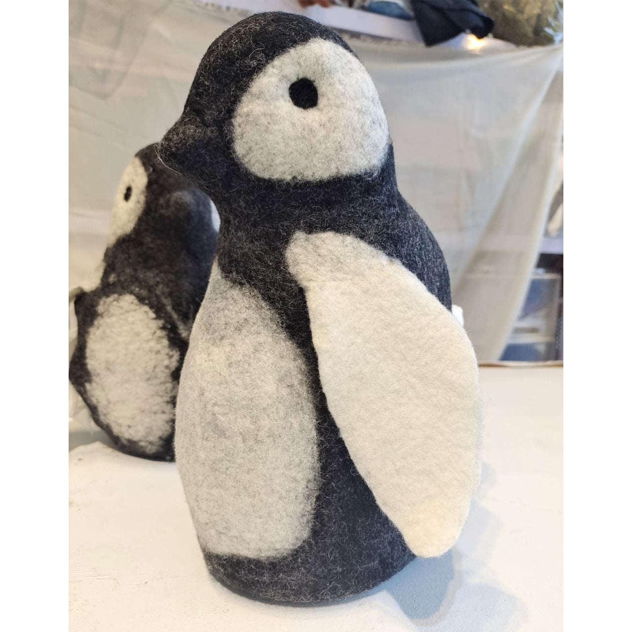 Wool Felt Penguin Tissue Holder