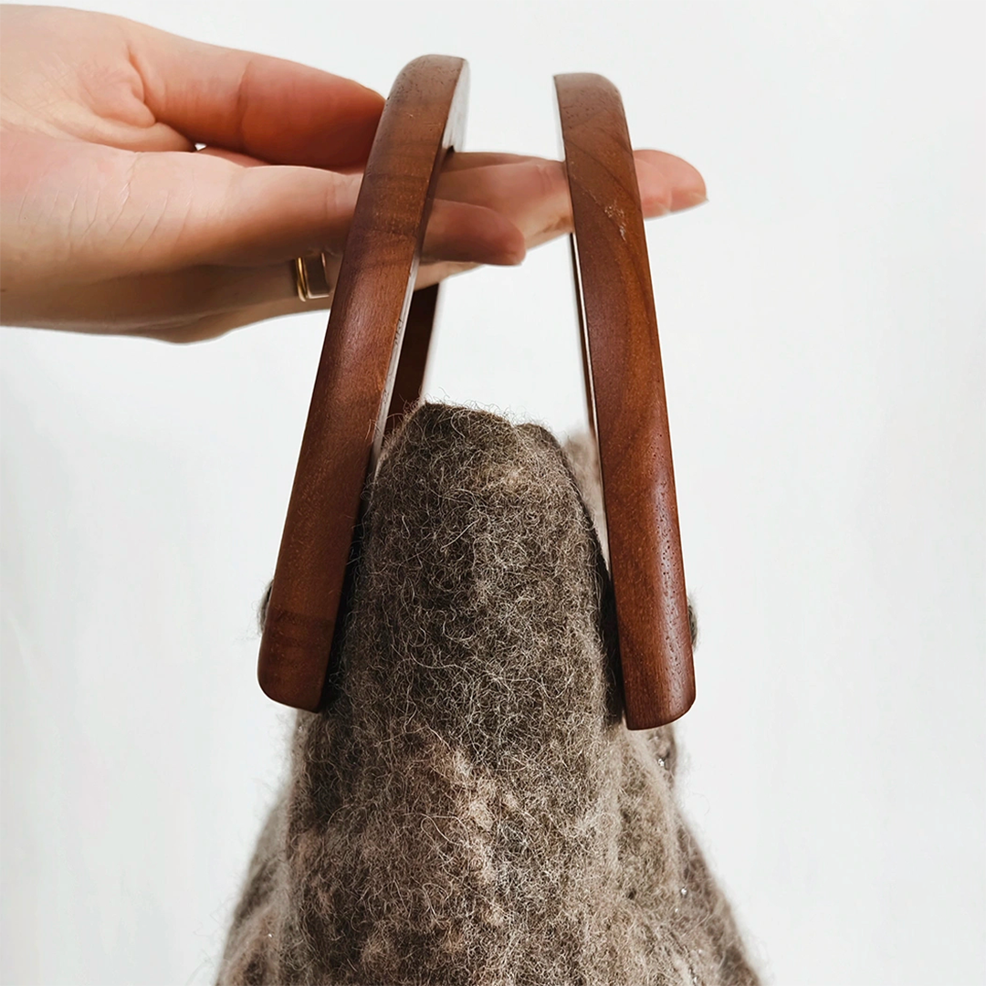 Art Gallery Colorway Top Handle Handmade Wool Felt Handbag