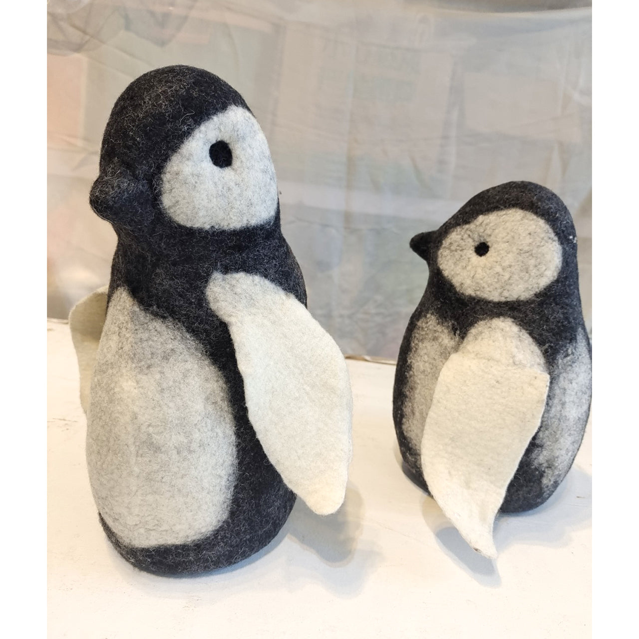 Wool Felt Penguin Tissue Holder